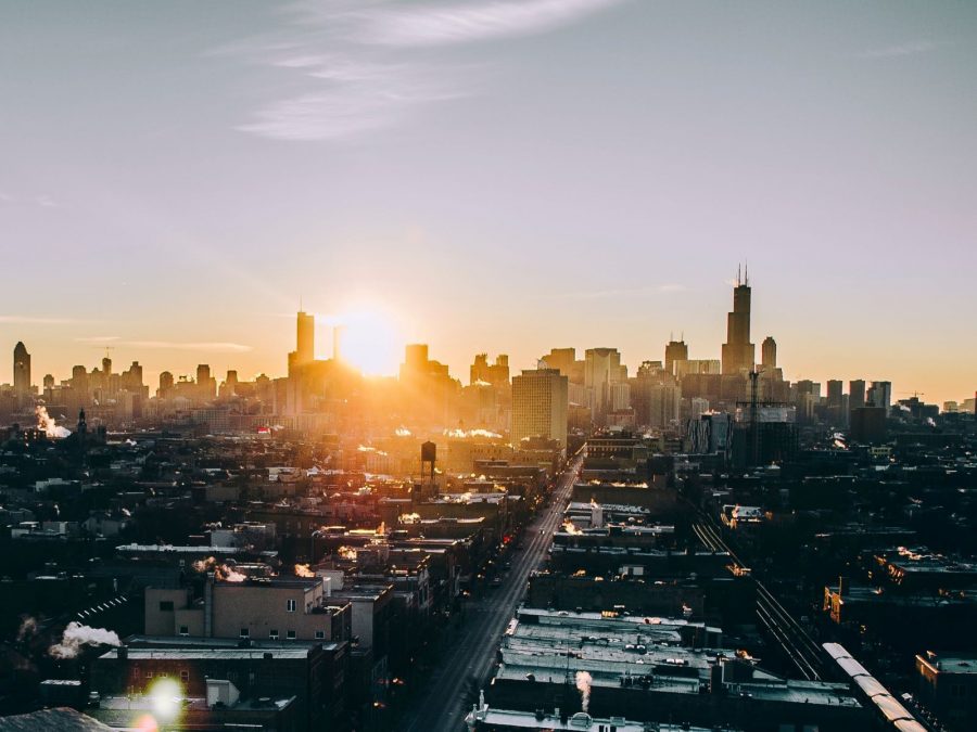 Sunrise over Chicago